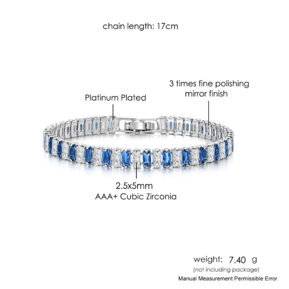 🌟 Sapphire Crystal Tennis Bracelet - Picture 2 of 3